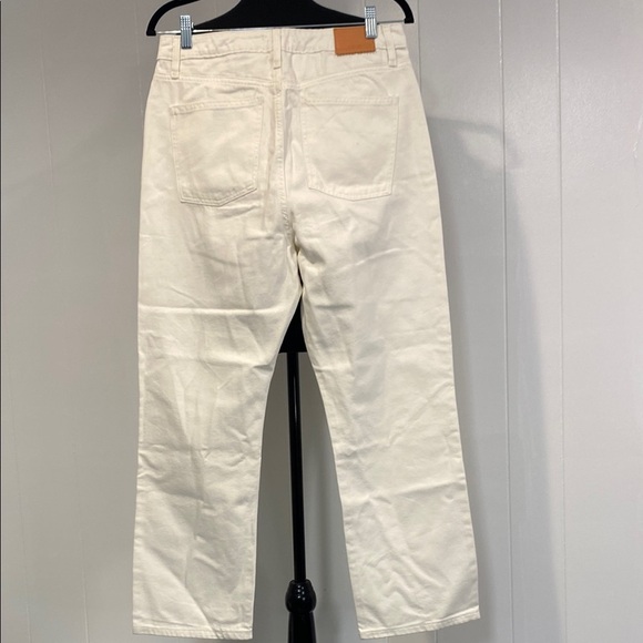 Straight Leg Jean Cottagecore Coastal French Girl Cream Off-White Size 10 (30) - Picture 10 of 11